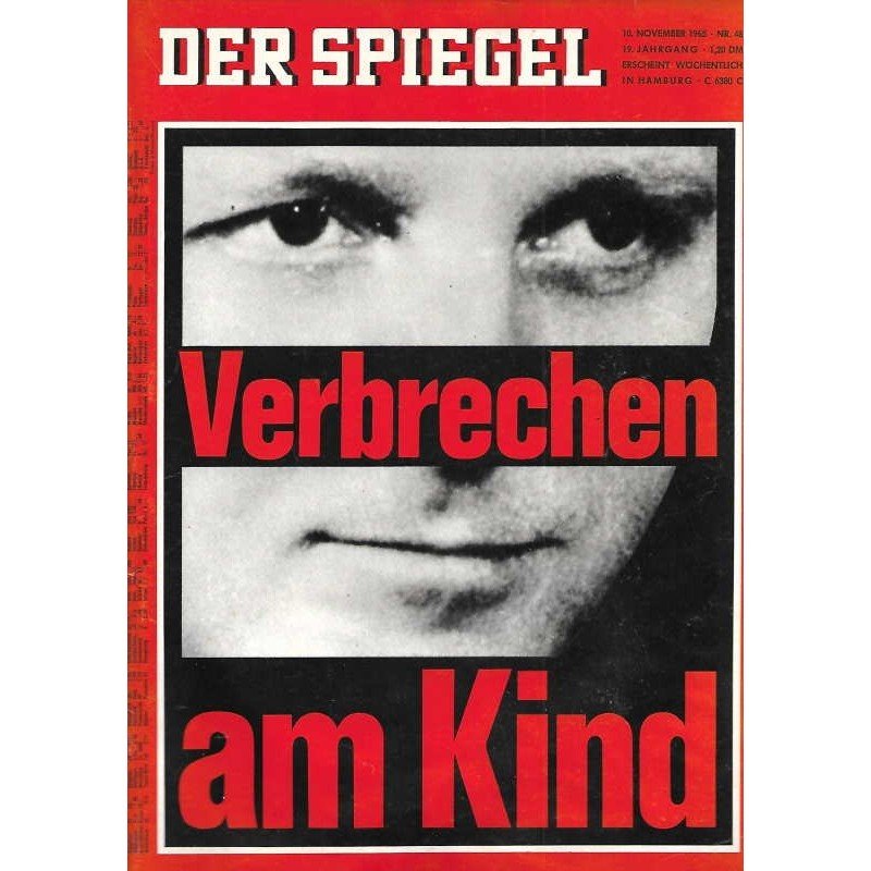 Der Spiegel Magazin Deutschland 1965-46 Verbrechen Gegen Kinder Kindesmissbrauch Kindeswohl