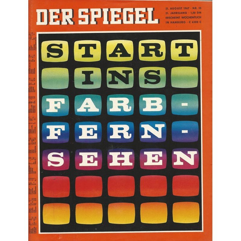 Der Spiegel Revista Alemania -35 Edición original