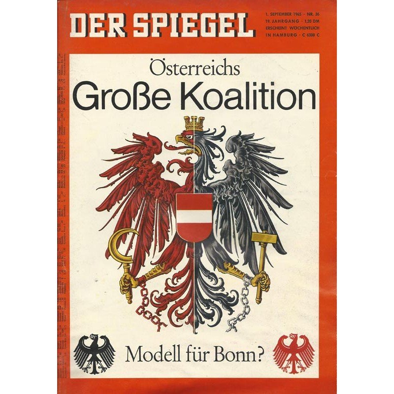 Der Spiegel Magazin Deutschland 1965-36 Österreichische Große Koalition Österreichische Politik Koalitionsregierungen