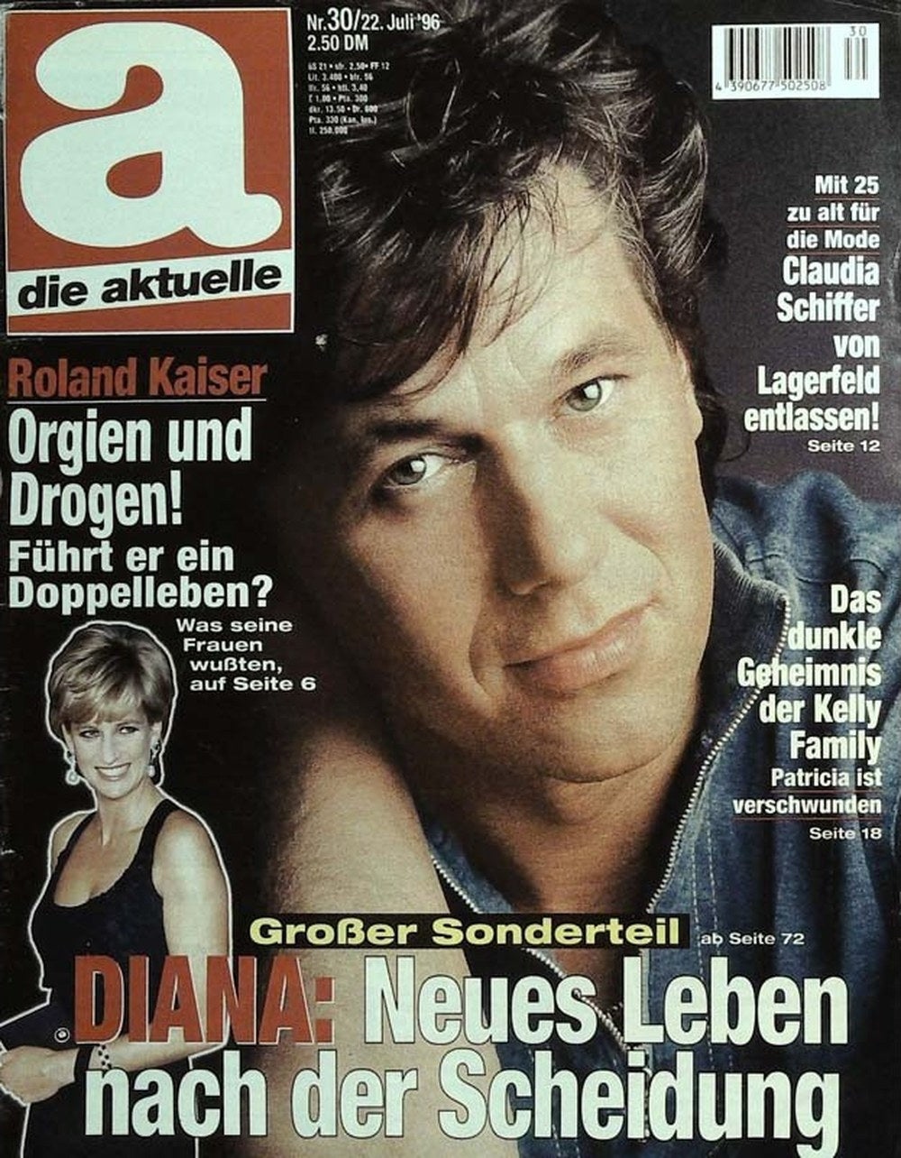 Die Aktuelle Magazin Deutschland 1996-30 Roland Kaiser Diana, Princess Of Wales Claudia Schiffer Patricia Kelly Kelly Family