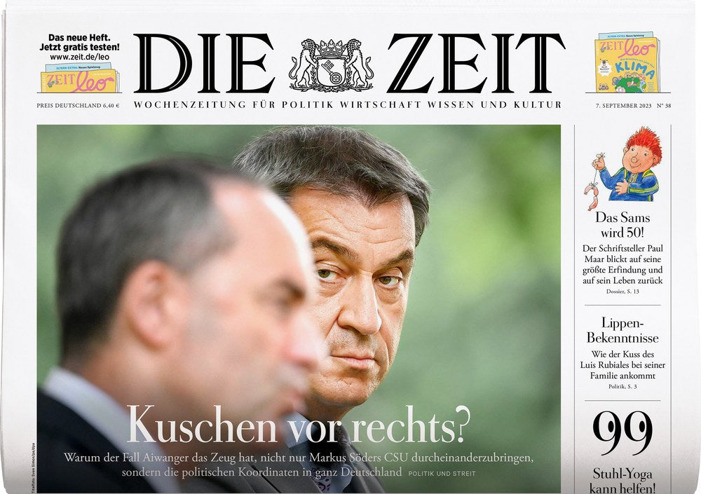 Die Zeit Magazin Deutschland 2023-38 Markus Söder Hubert Aiwanger Paul Maar Luis Rubiales
