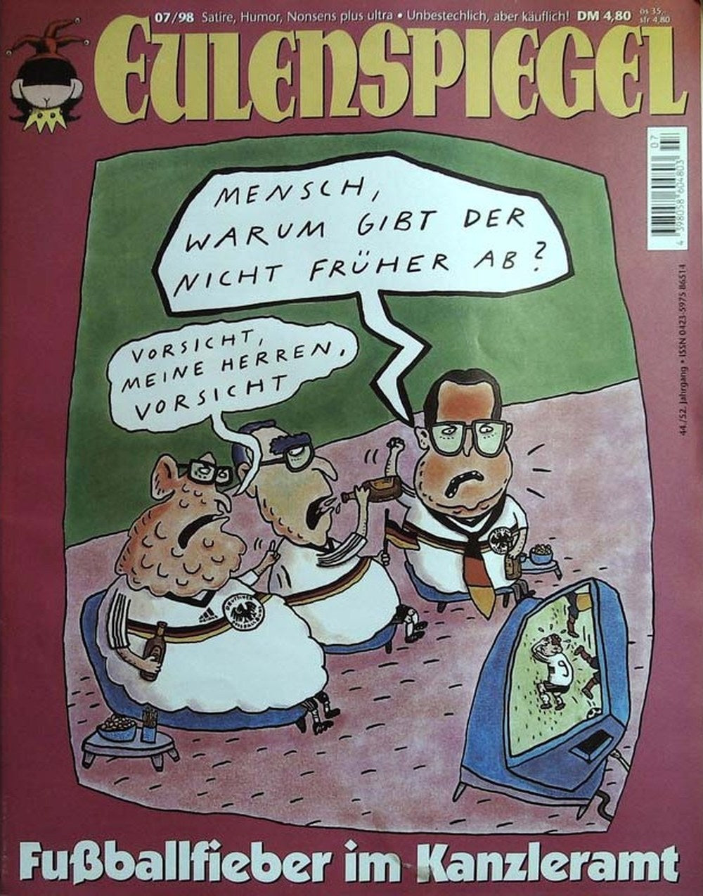 Eulenspiegel Magazin Deutschland 1998-07 Helmut Kohl Lothar De Maizière