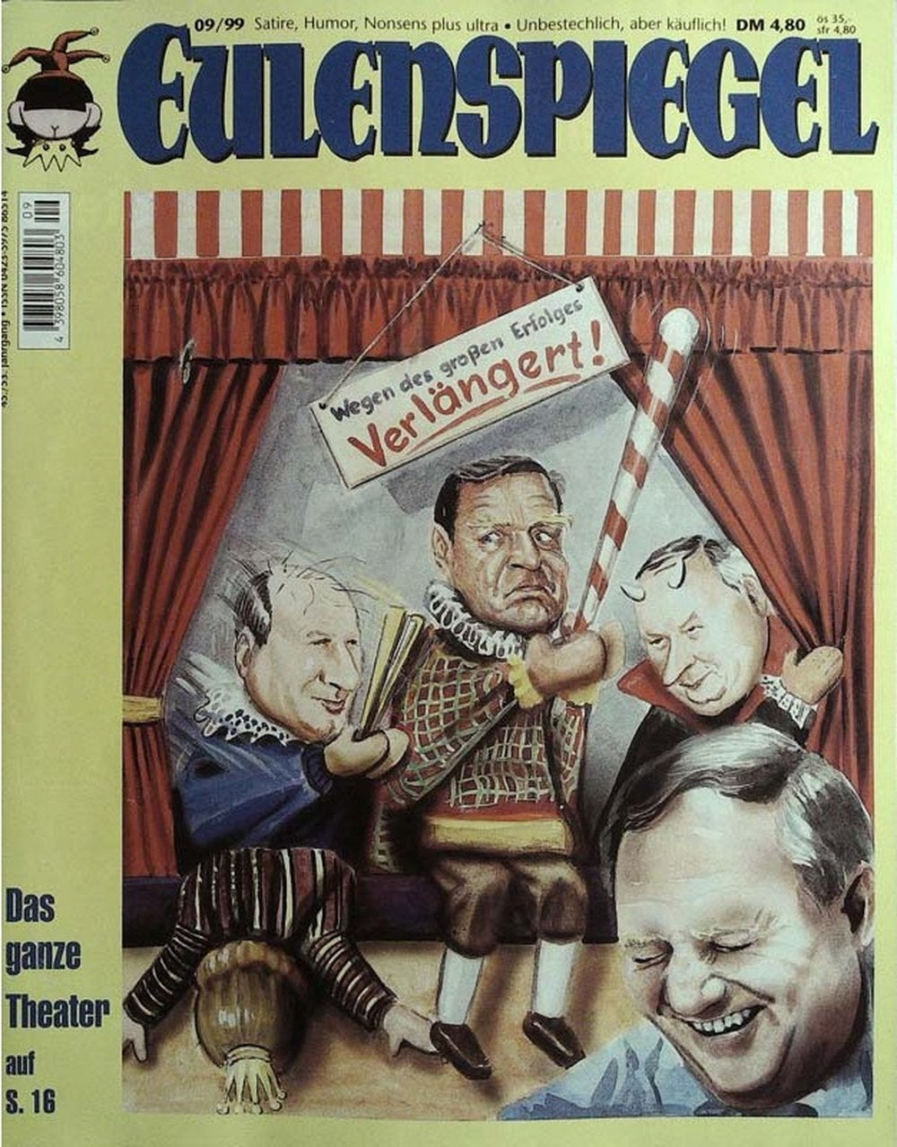 Eulenspiegel Magazin Deutschland 1999-09 Gerhard Schröder Helmut Kohl Oskar Lafontaine Joschka Fischer