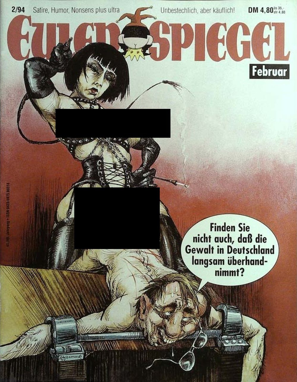 Eulenspiegel Magazin Deutschland 1994-02 Satire Gewalt In Deutschland BDSM
