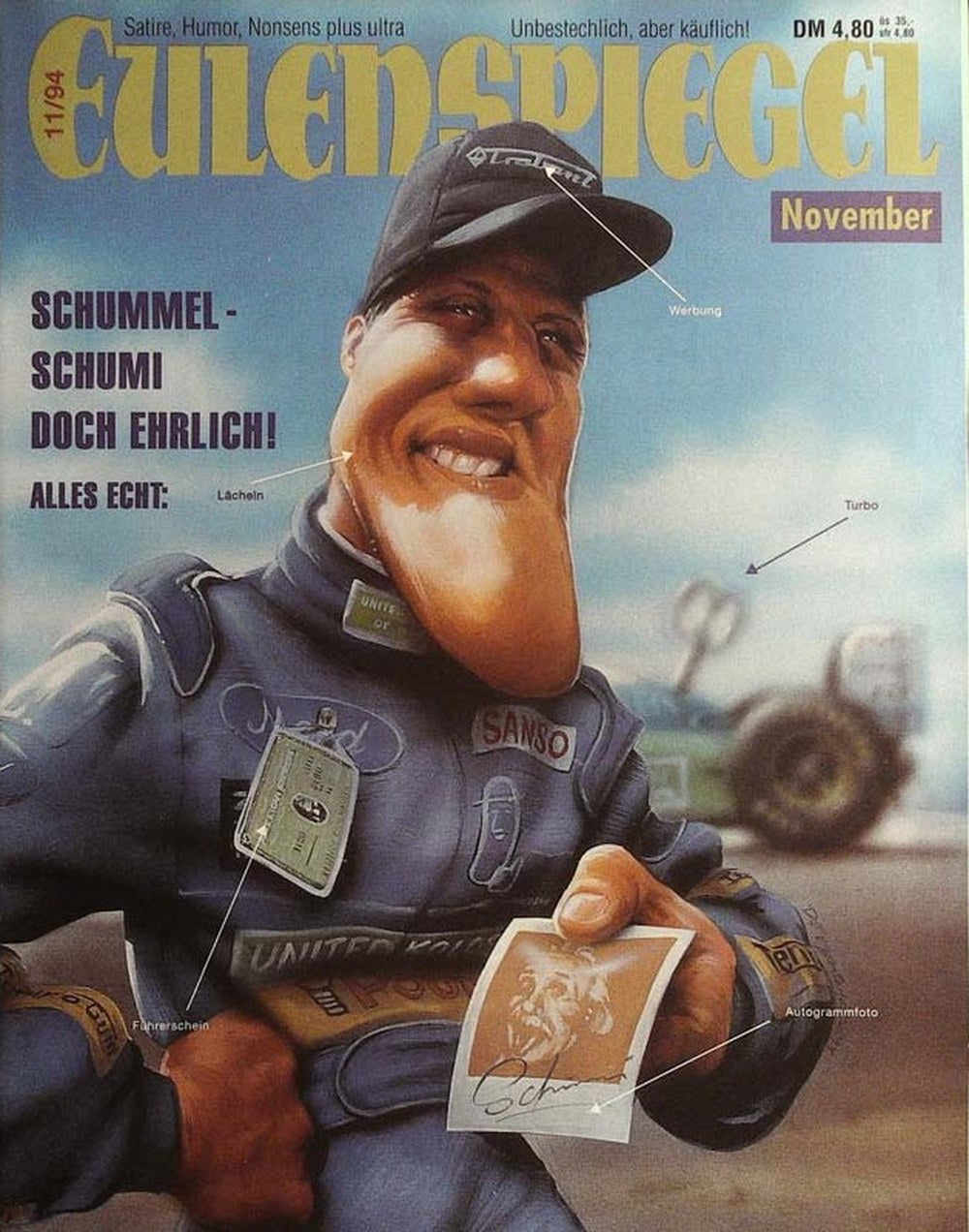 Eulenspiegel Magazin Deutschland 1994-11 Michael Schumacher