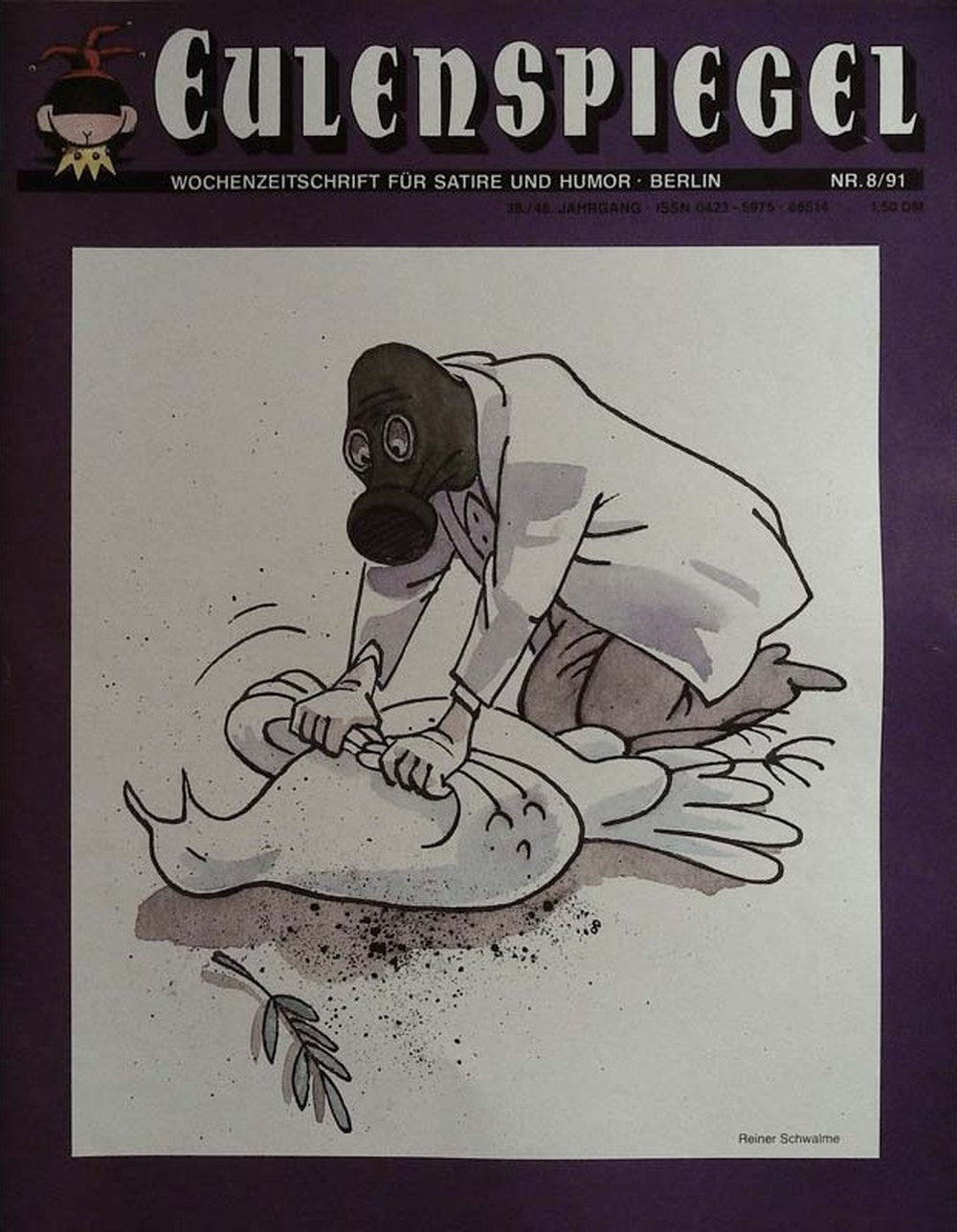 Eulenspiegel Magazin Deutschland 1991-08 Satire Humor Karikatur