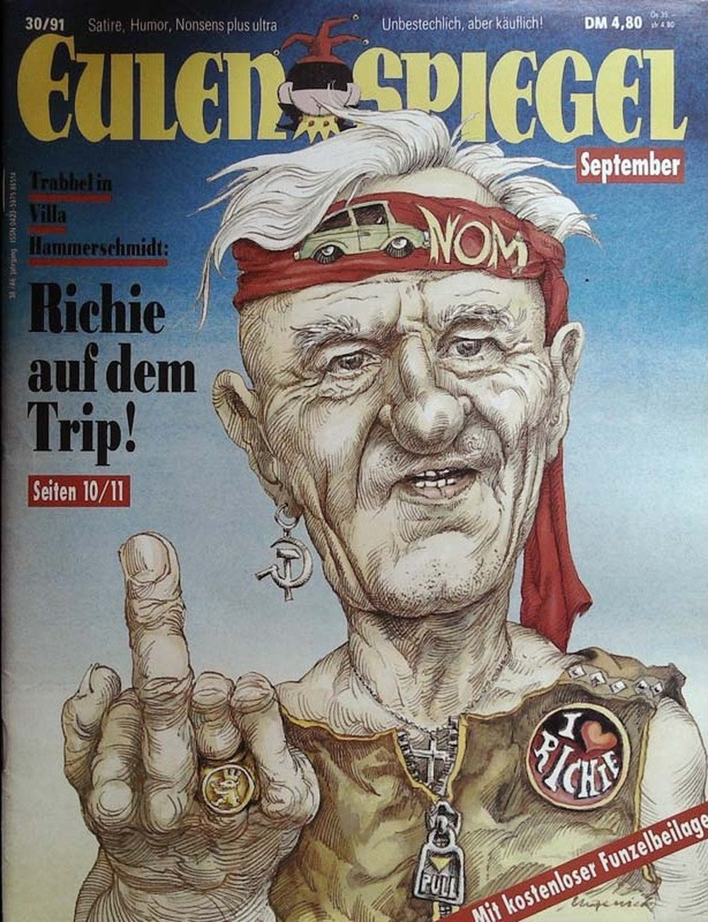 Eulenspiegel Magazin Deutschland 1991-09 Richard Von Weizsäcker