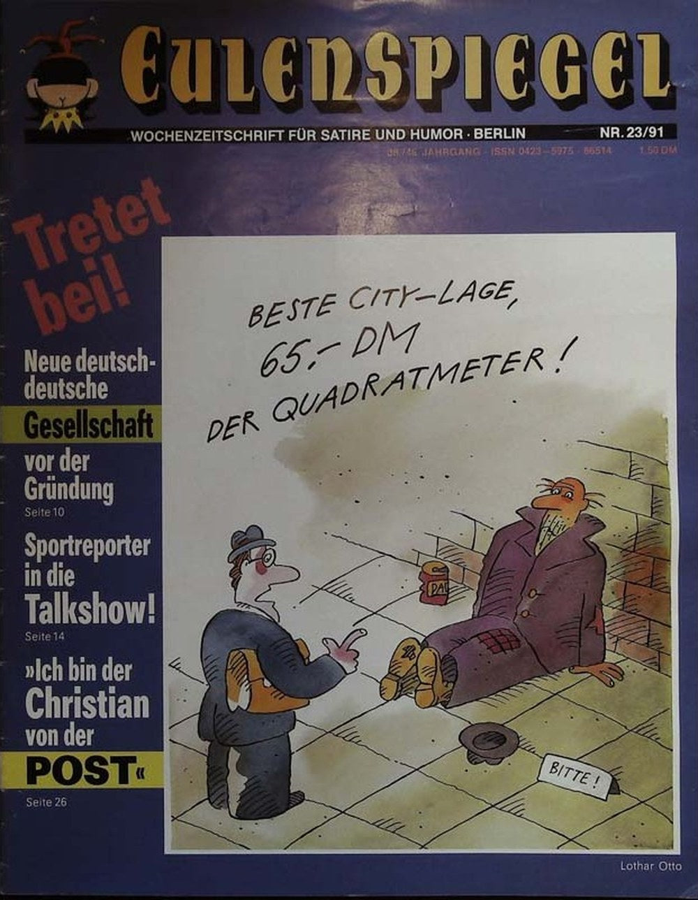 Eulenspiegel Magazin Deutschland 1991-23 Lothar Otto