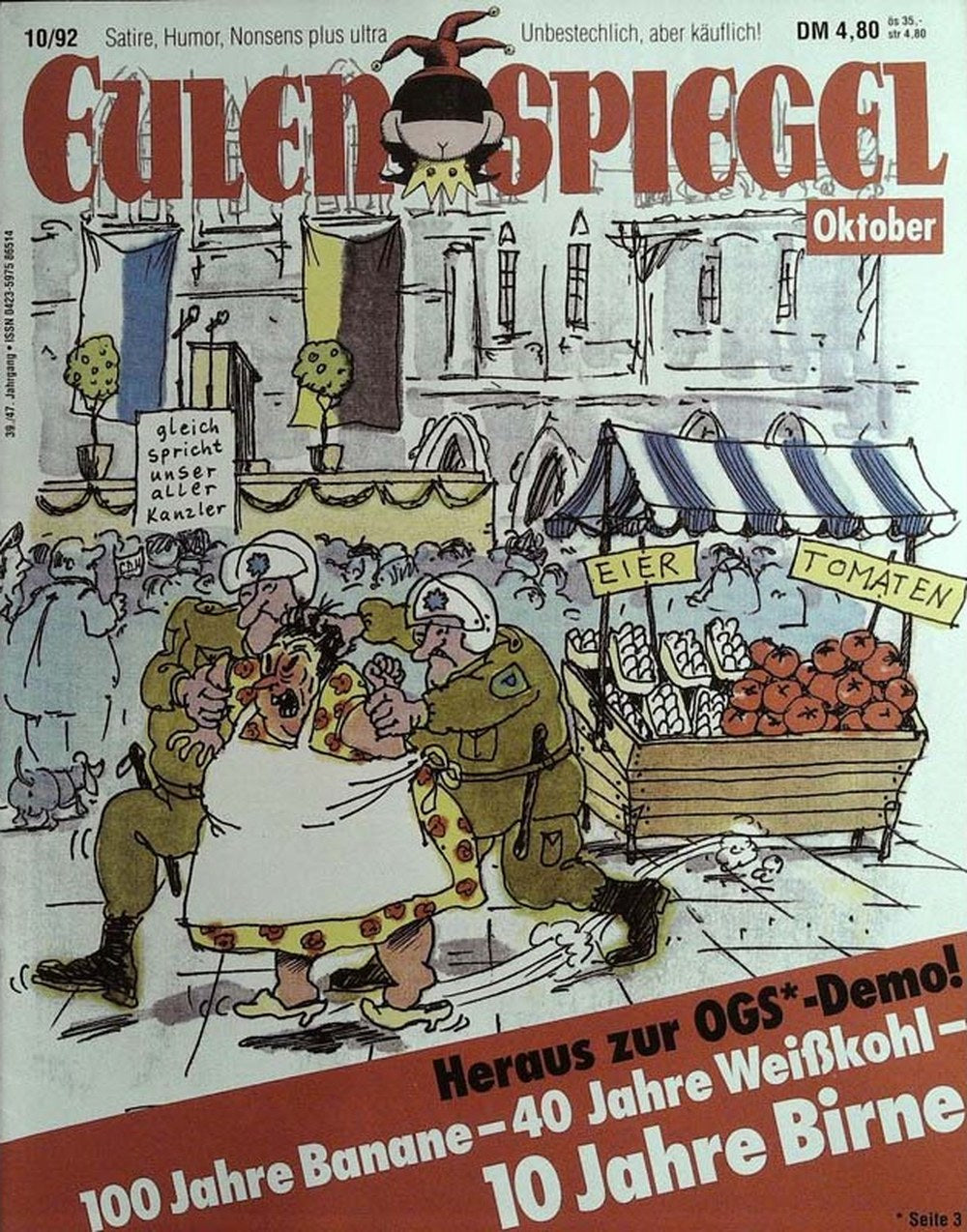 Eulenspiegel Magazin Deutschland 1992-10 Helmut Kohl