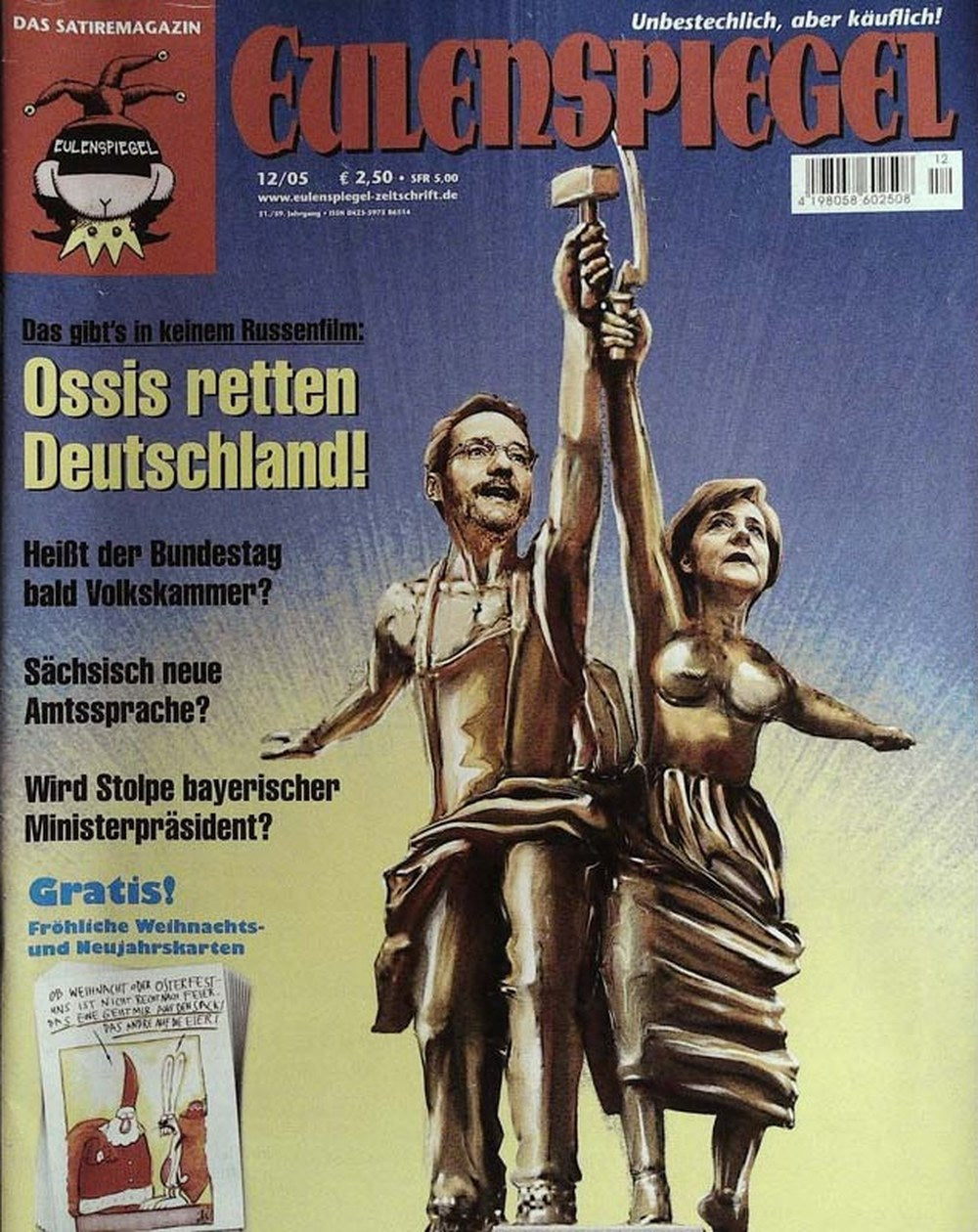 Eulenspiegel Magazin Deutschland 2005-12 Matthias Platzeck Angela Merkel
