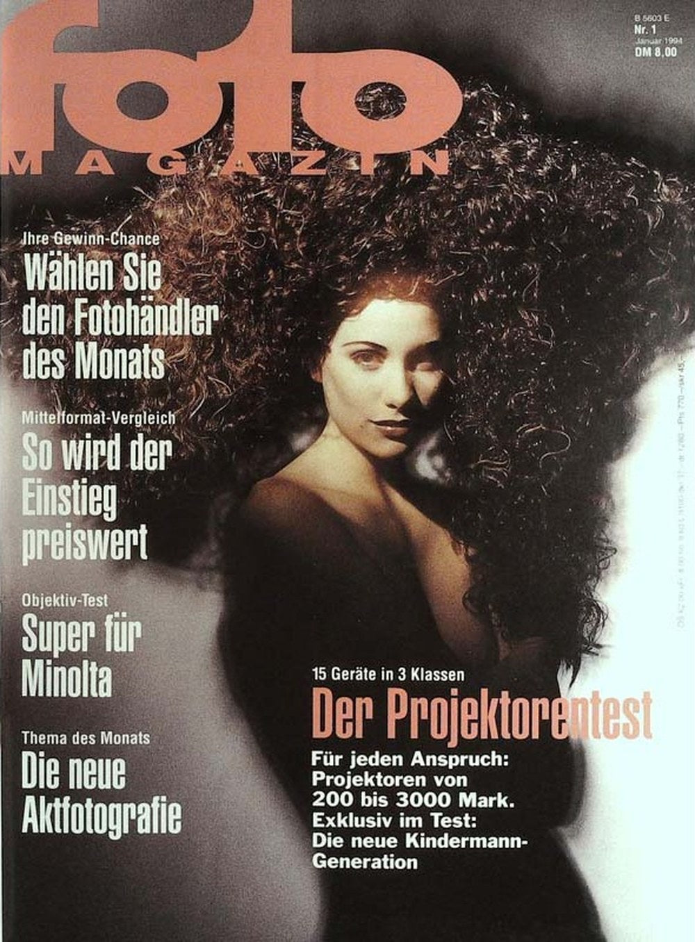 Foto Magazin Deutschland 1994-01 Aktfotografie Fotohändler Mittelformat-Vergleich