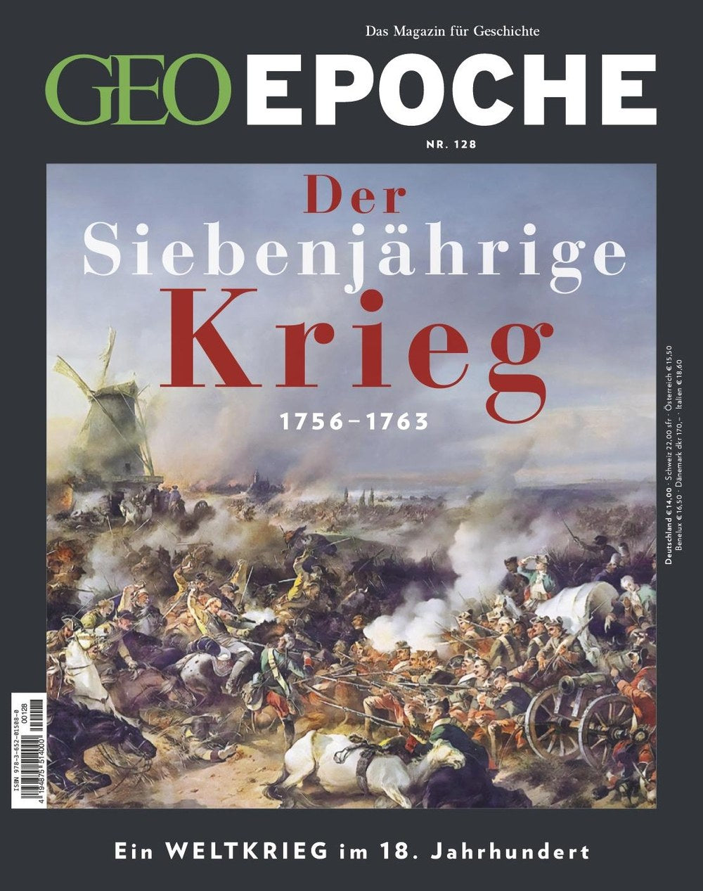 Geo Epoche Magazin Deutschland 2024-128 Siebenjähriger Krieg 18. Jahrhundert Schlachtszene