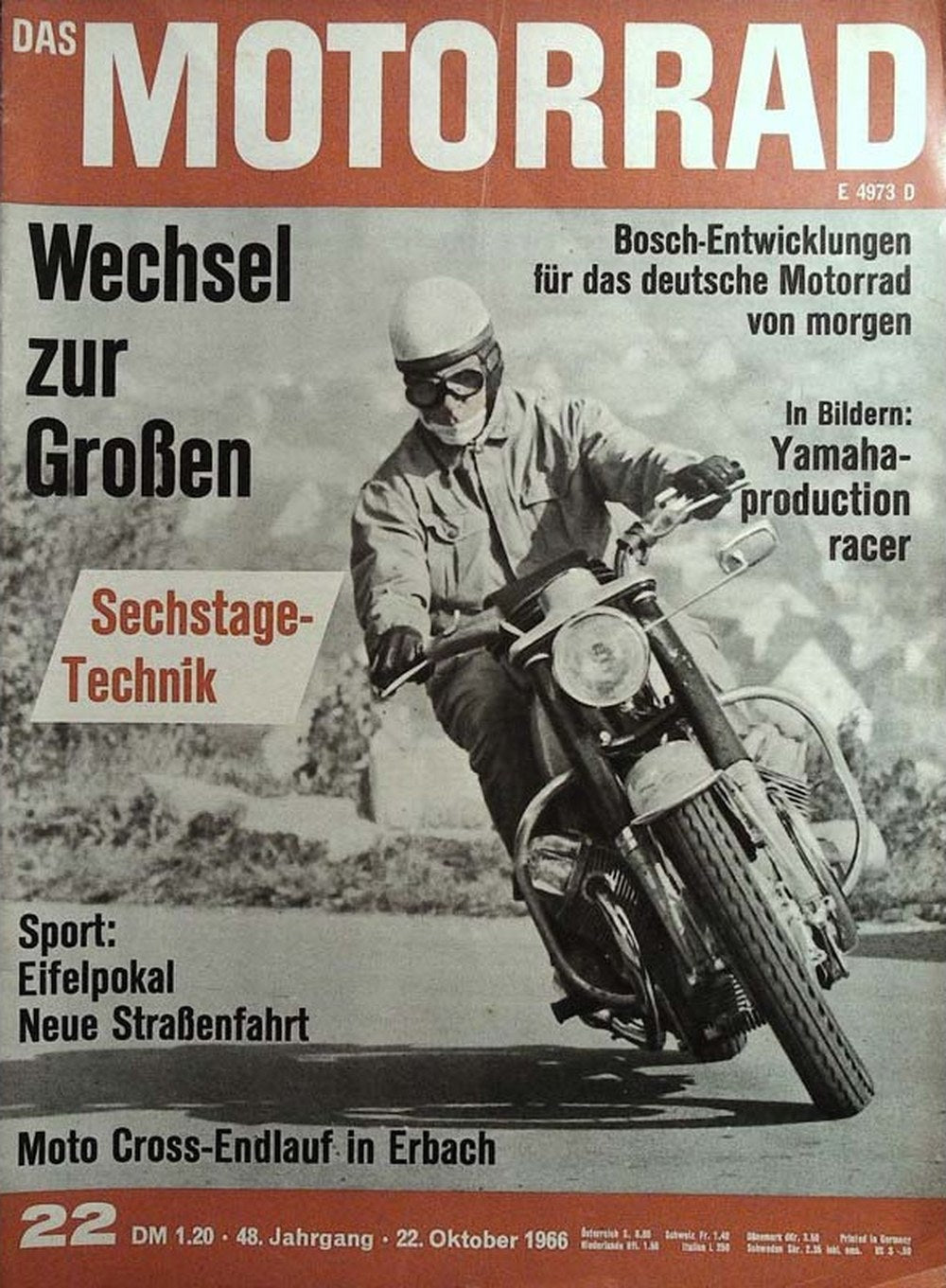 Motorrad Magazin Deutschland 1966-22 Motorradrennen Yamaha Produktionsrenner Bosch Motorradentwicklung