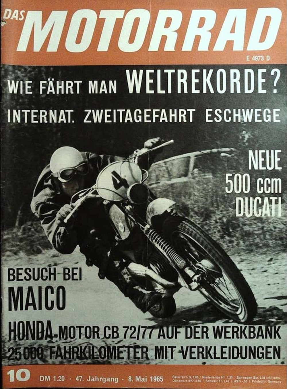 Motorrad Magazin Deutschland 1965-10 Maico Ducati Honda