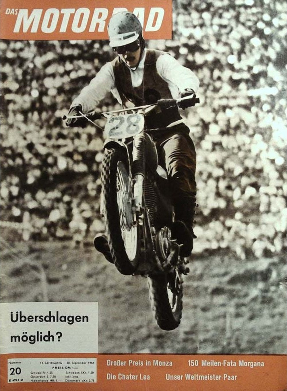 Motorrad Magazin Deutschland 1961-20 Motocross Grand Prix Monza 150 Meilen Fata Morgana