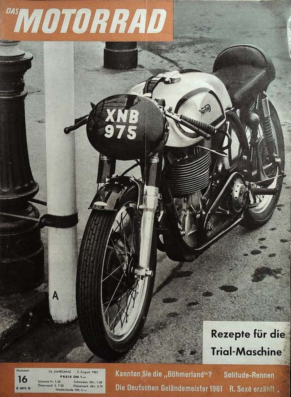 Motorrad Magazin Deutschland 1961-16 Norton Motorräder Trial-Motorräder Deutsche Geländemeisterschaft 1961