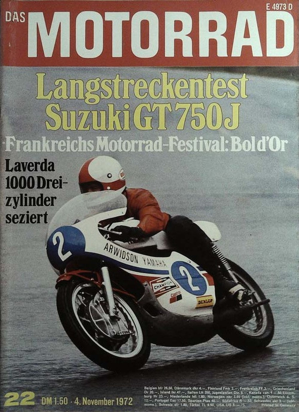 Motorrad Magazin Deutschland 1972-22 Arwidson Yamaha