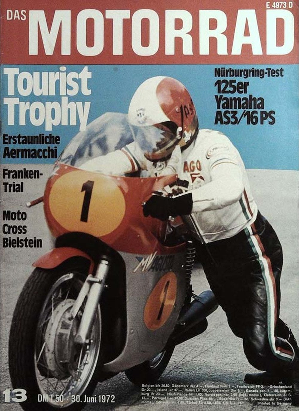 Motorrad Magazin Deutschland 1972-13 Giacomo Agostini
