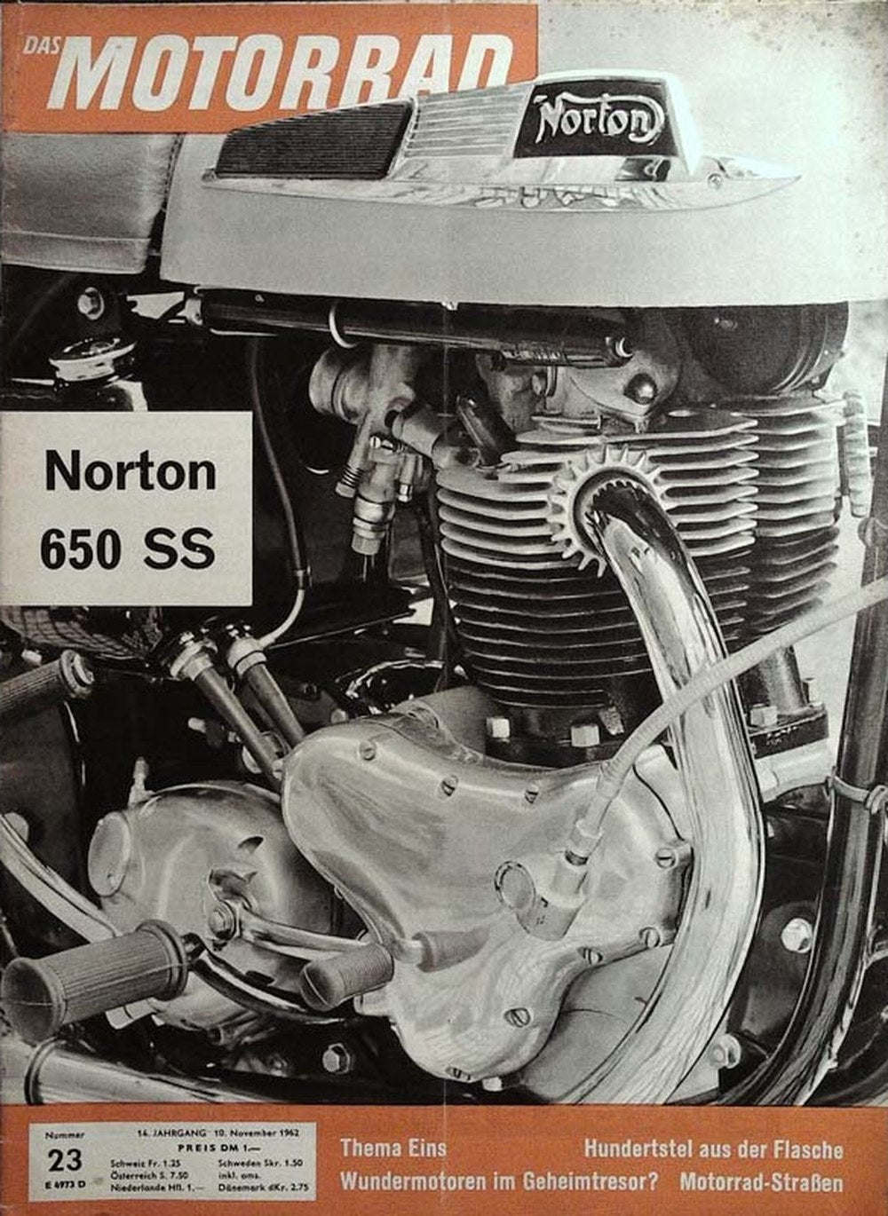 Motorrad Magazin Deutschland 1962-23 Norton 650 SS Motorrad Motor