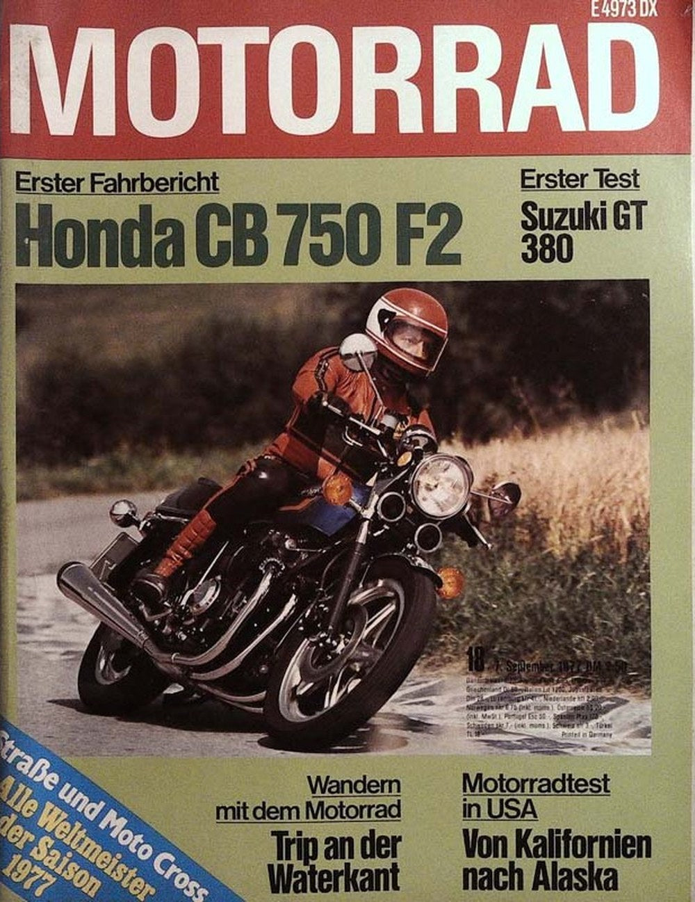 Motorrad Magazin Deutschland 1977-18 Honda CB 750 F2 Suzuki GT 380 Motorradtest