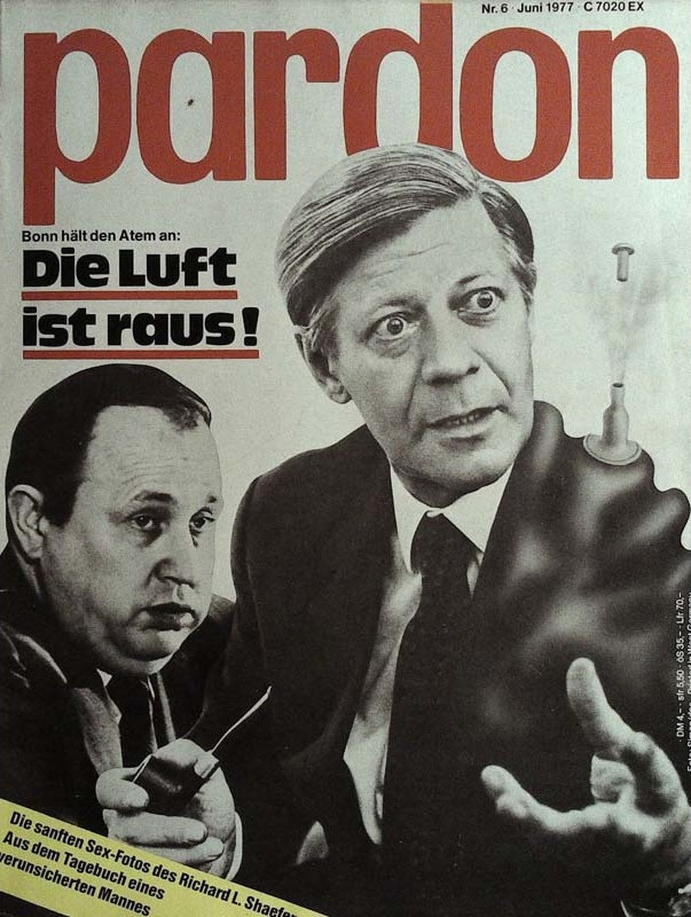 Pardon Magazin Deutschland 1977-06 Helmut Schmidt Werner Maihofer