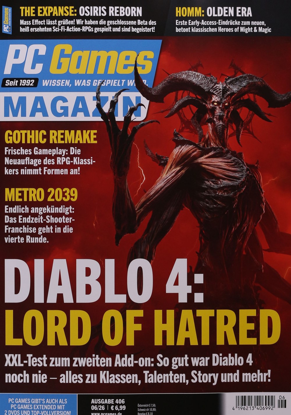 PC Games Magazin Deutschland 2026-06 Diablo 4: Lord Of Hatred Gothic Remake Metro 2039
