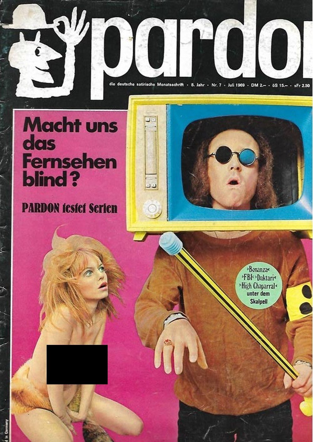 Pardon Magazin Deutschland 1969-07 Fernsehkritik Mediensatire Serienrezensionen
