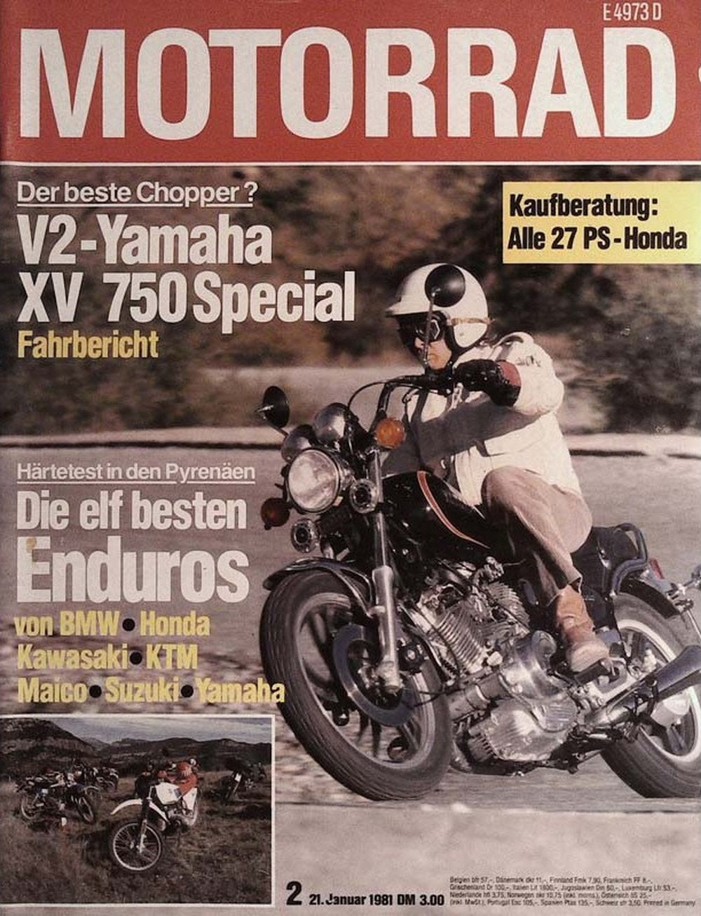 Motorrad Magazin Deutschland 1981-02 BMW Honda Kawasaki KTM Maico