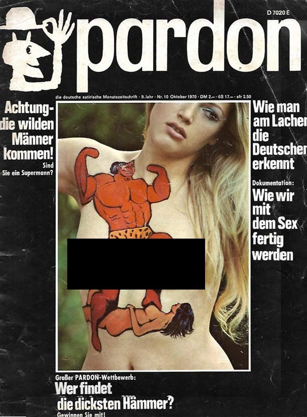 Pardon Magazin Deutschland 1970-10 Bodypainting Satire Gegenkultur