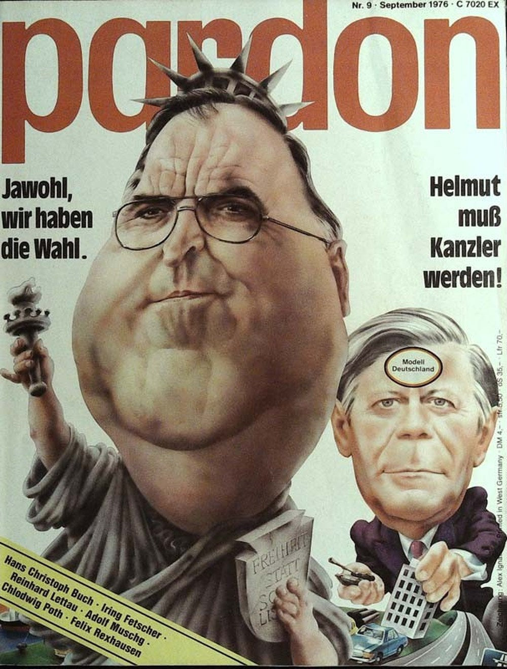Pardon Magazin Deutschland 1976-09 Helmut Kohl Helmut Schmidt Hans Christoph Buch Iring Fetscher Reinhard Lettau