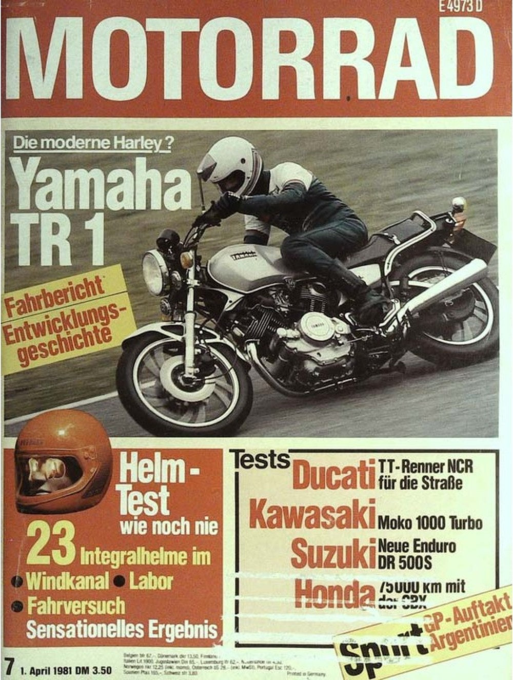 Motorrad Magazin Deutschland 1981-07 Yamaha TR1 Ducati Kawasaki Suzuki Honda