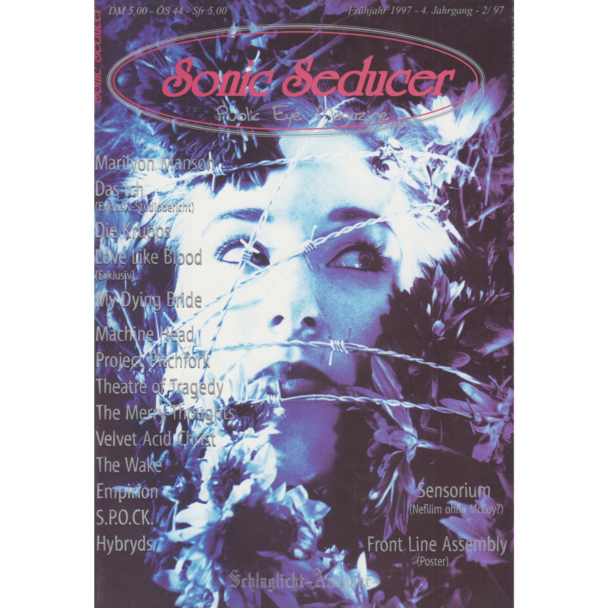 Sonic Seducer Magazin Deutschland 1997-02 Marilyn Manson Das Ich Die Krupps Love Like Blood My Dying Bride