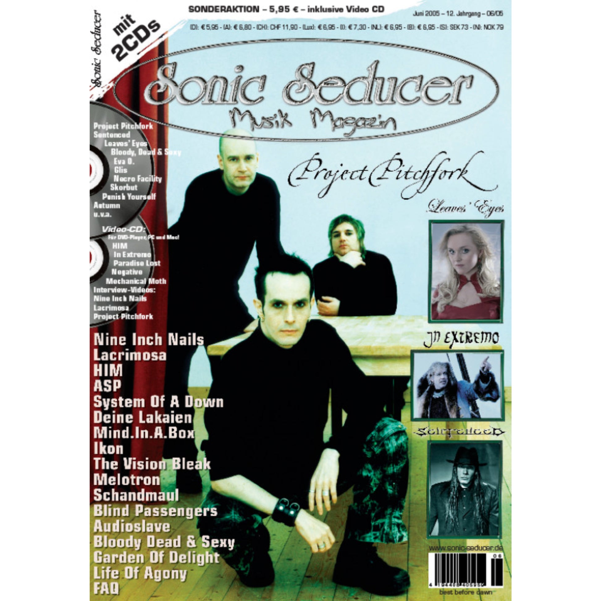 Sonic Seducer Magazin Deutschland 2005-06 Project Pitchfork Leaves' Eyes In Extremo Nine Inch Nails Lacrimosa