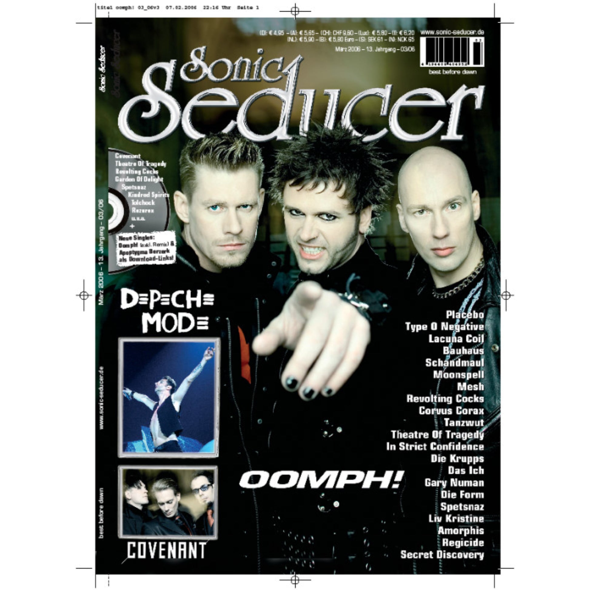 Sonic Seducer Magazin Deutschland 2006-03 Depeche Mode Oomph! Covenant Placebo Type O Negative