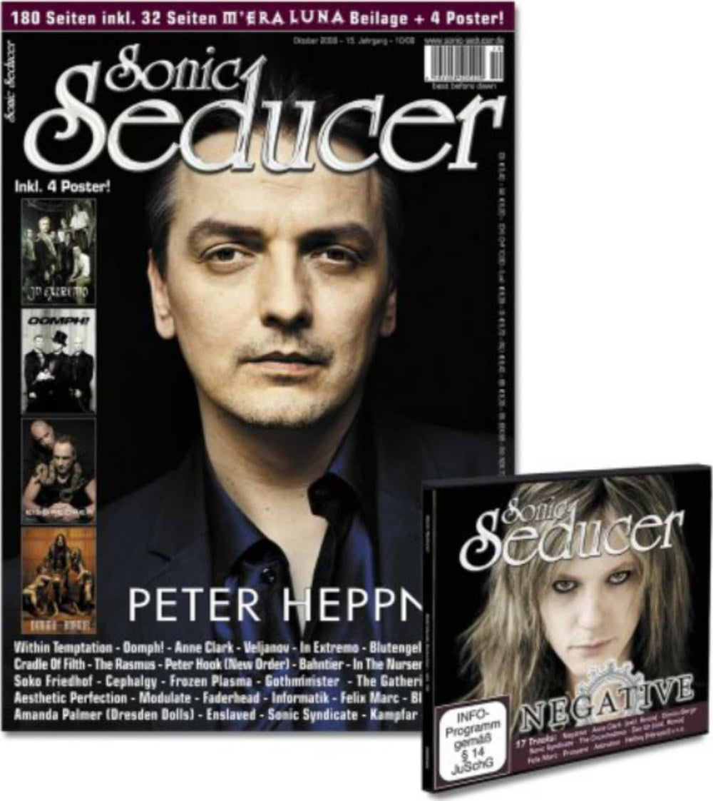 Sonic Seducer Magazin Deutschland 2008-10 Peter Heppner Negative Within Temptation Oomph! Anne Clark + CD
