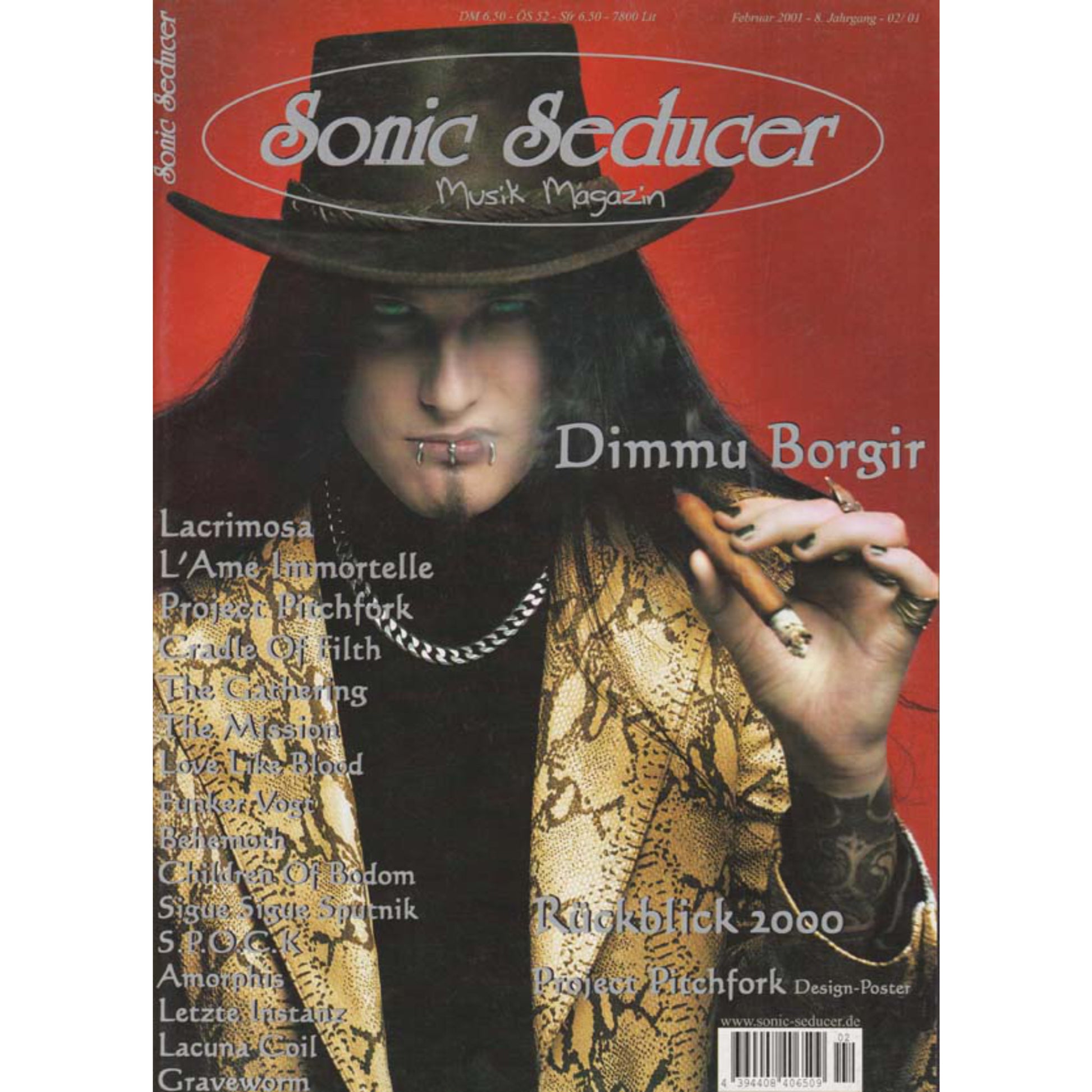 Sonic Seducer Magazin Deutschland 2001-02 Dimmu Borgir Lacrimosa L'Ame Immortelle Project Pitchfork Cradle Of Filth