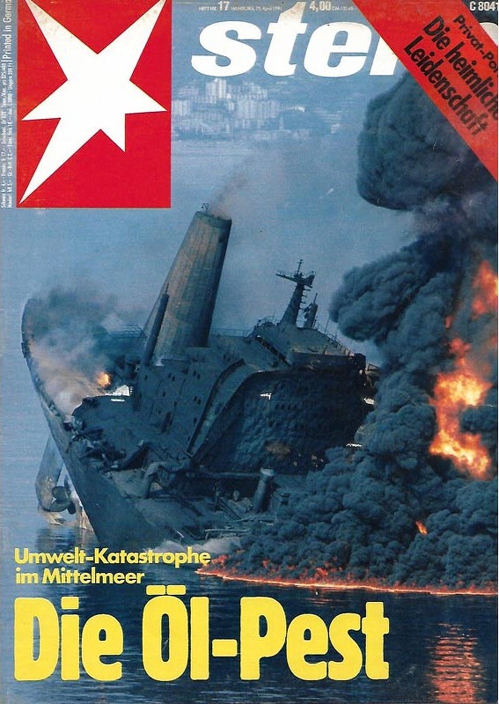 Stern Magazin Deutschland 1991-17 Umweltkatastrophe Ölpest Mittelmeer