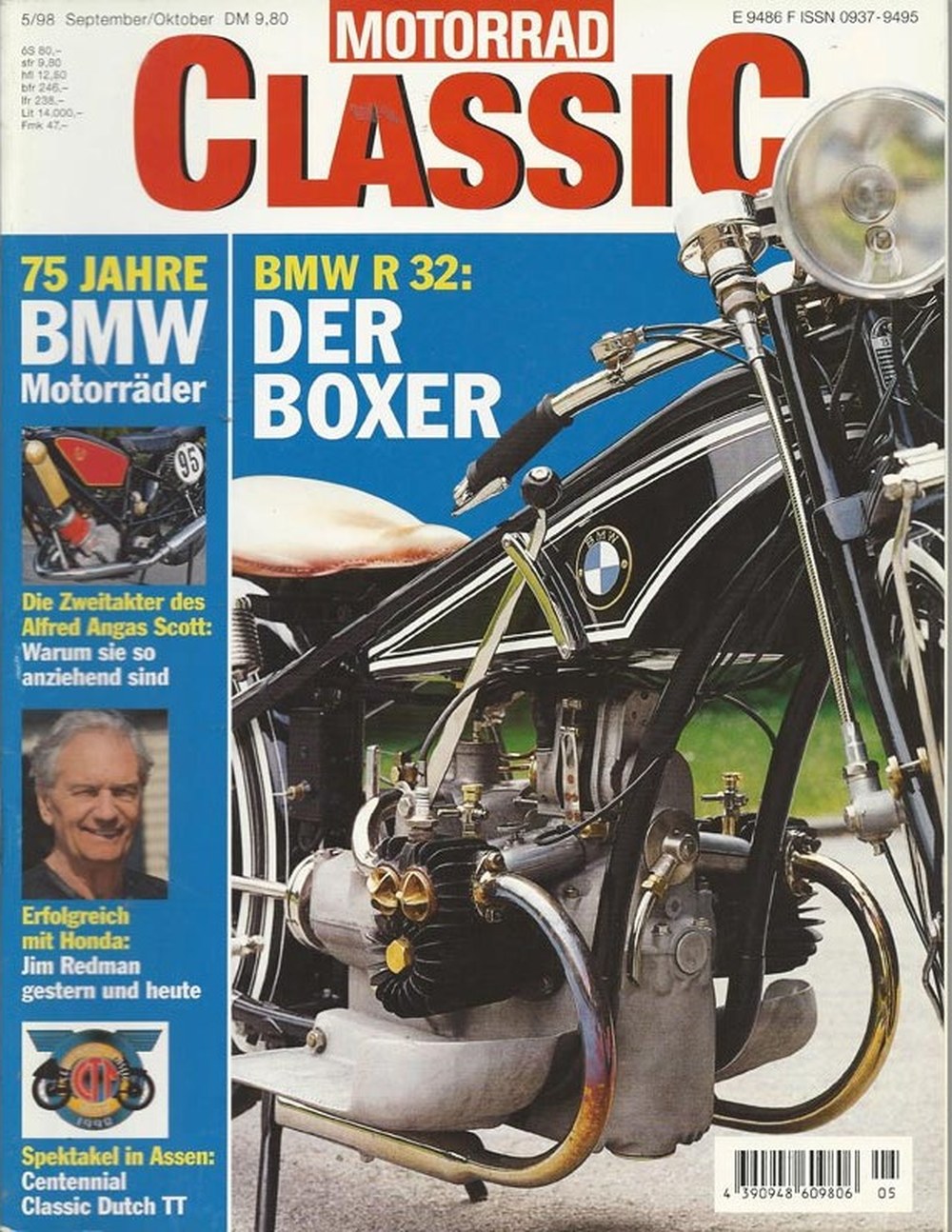 Motorrad Classic Magazin Deutschland 1998-05 Jim Redman Alfred Angas Scott
