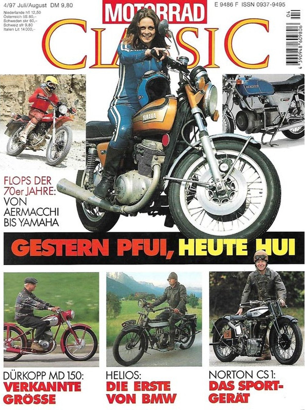 Motorrad Classic Magazin Deutschland 1997-04 Aermacchi Yamaha BMW Norton Dürkopp
