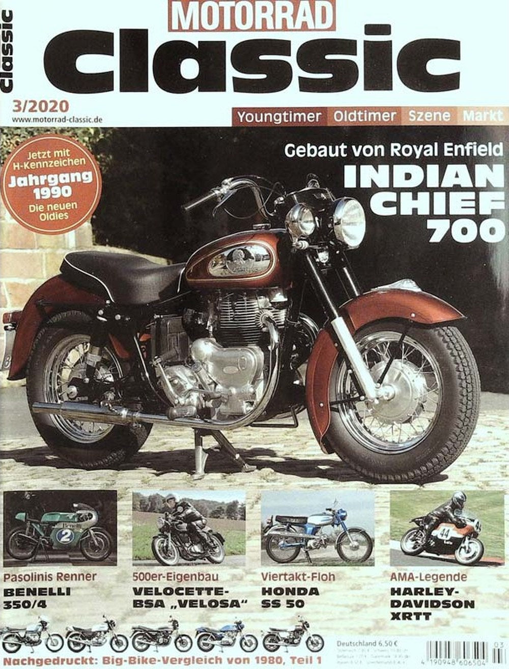 Motorrad Classic Magazin Deutschland 2020-03 Motorräder Indian Chief 700 Royal Enfield
