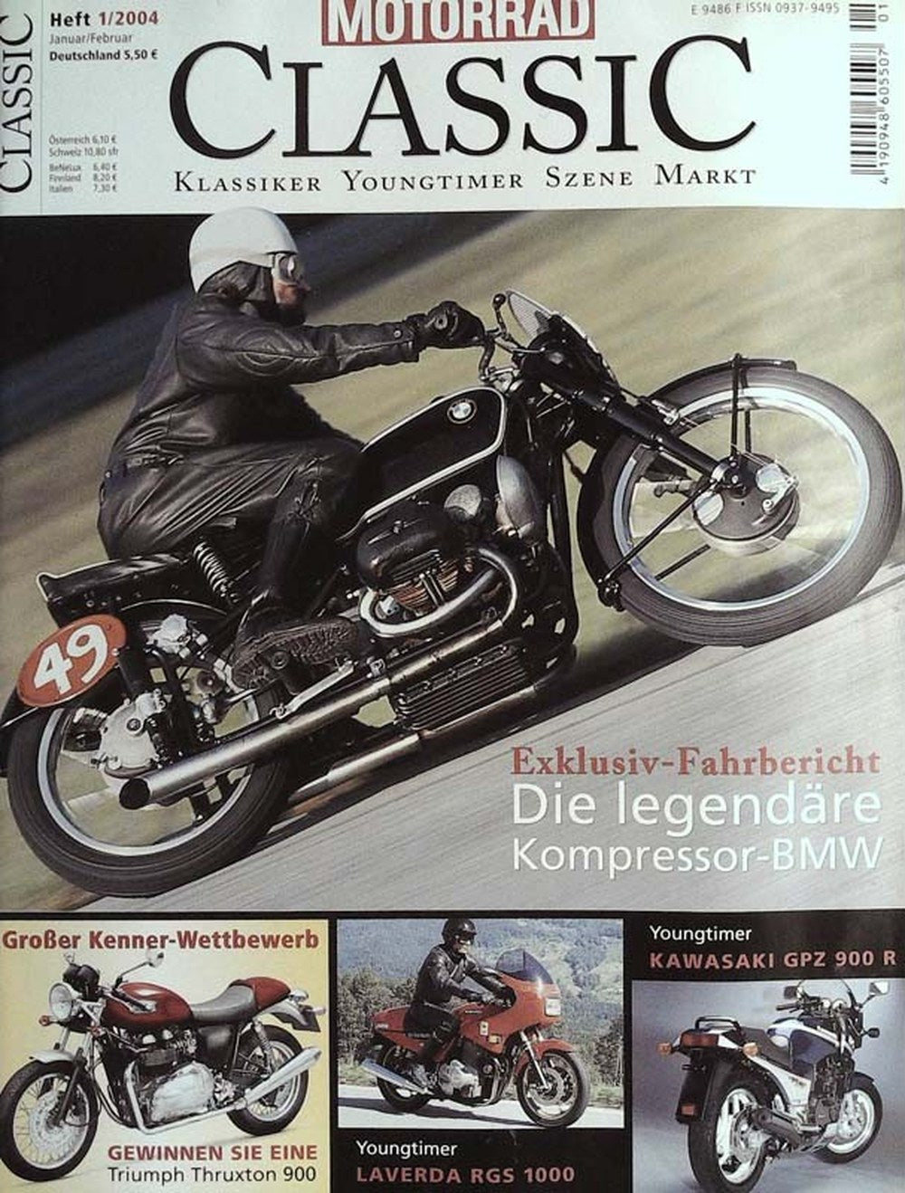 Motorrad Classic Magazin Deutschland 2004-01 Klassische Motorräder BMW-Kompressor Vintage-Motorradrennen