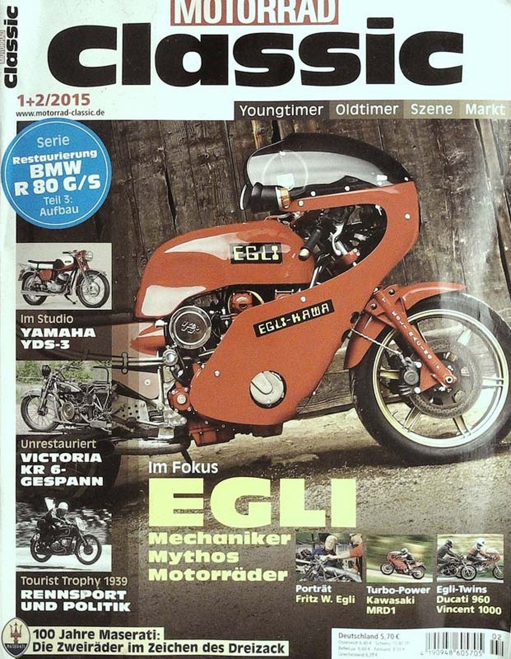 Motorrad Classic Magazin Deutschland 2015-02 Fritz W. Egli