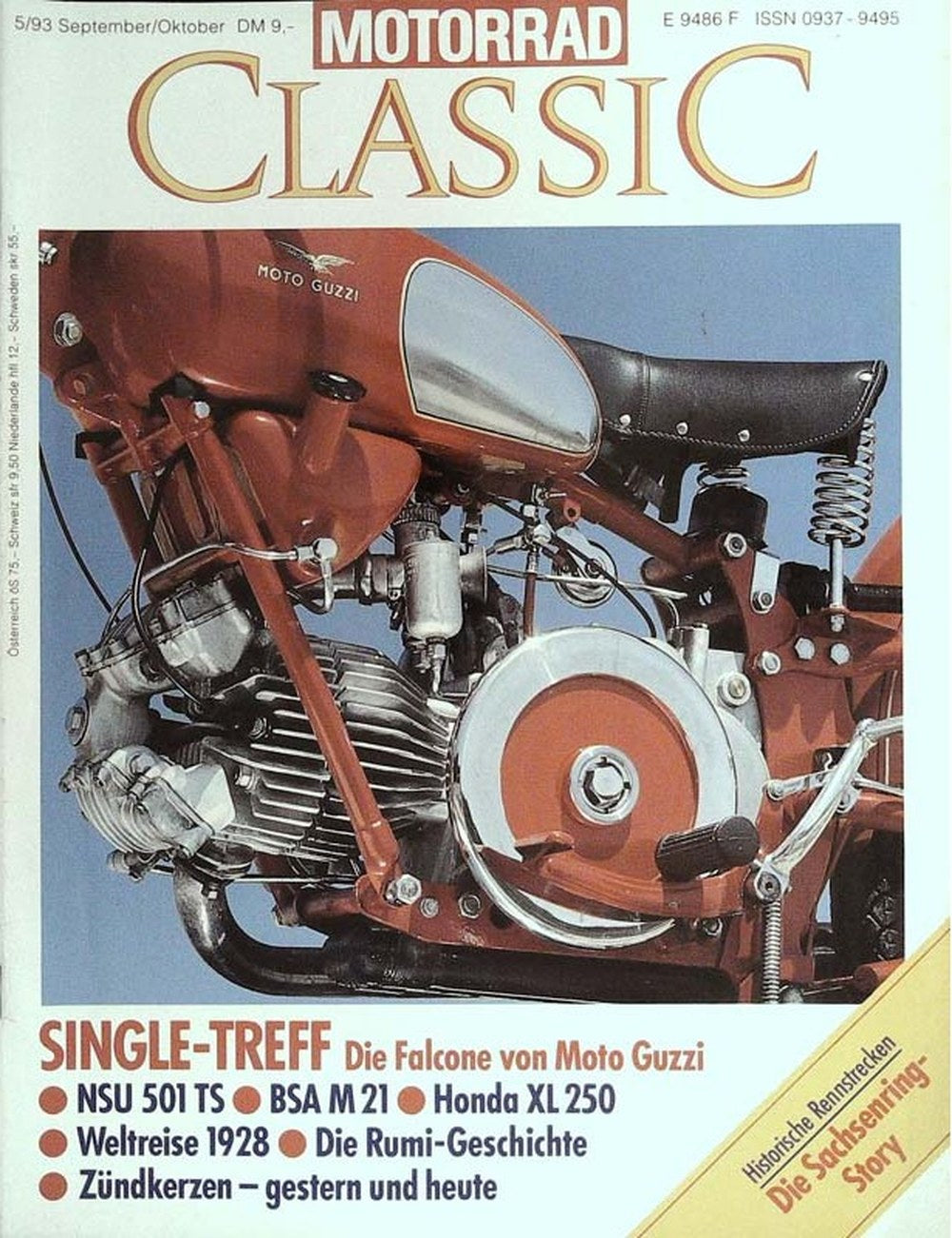 Motorrad Classic Magazin Deutschland 1993-05 Moto Guzzi NSU BSA Honda Rumi