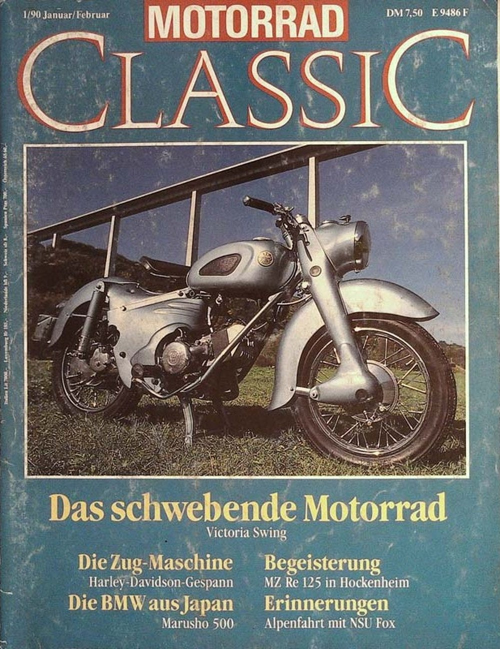 Motorrad Classic Magazin Deutschland 1990-01 Harley-Davidson BMW Victoria Marusho MZ