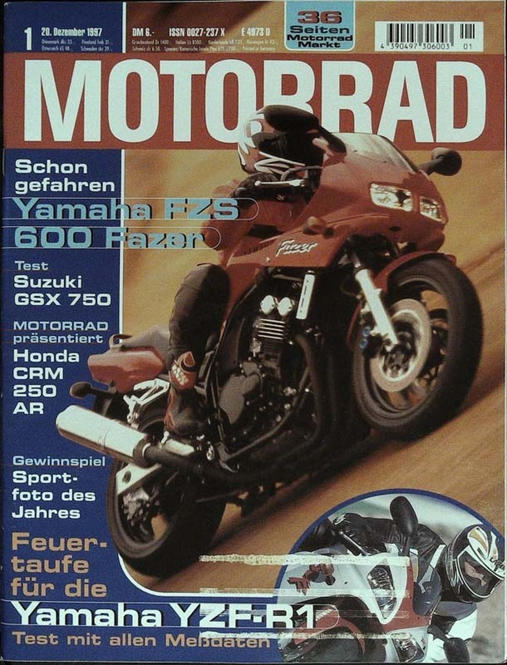 Motorrad Tijdschrift Duitsland 1997-01 Originele uitgave