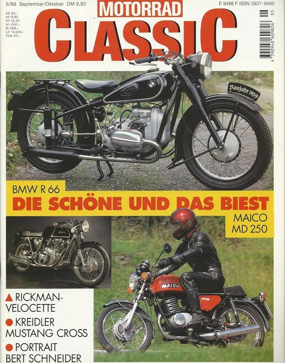 Motorrad Classic Magazin Deutschland 1999-05 Bert Schneider Rickman-Velocette