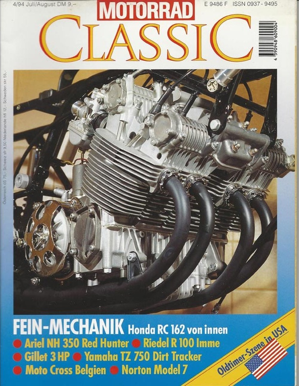 Motorrad Classic Magazin Deutschland 1994-04 Motorrad Feinmechanik Honda RC 162