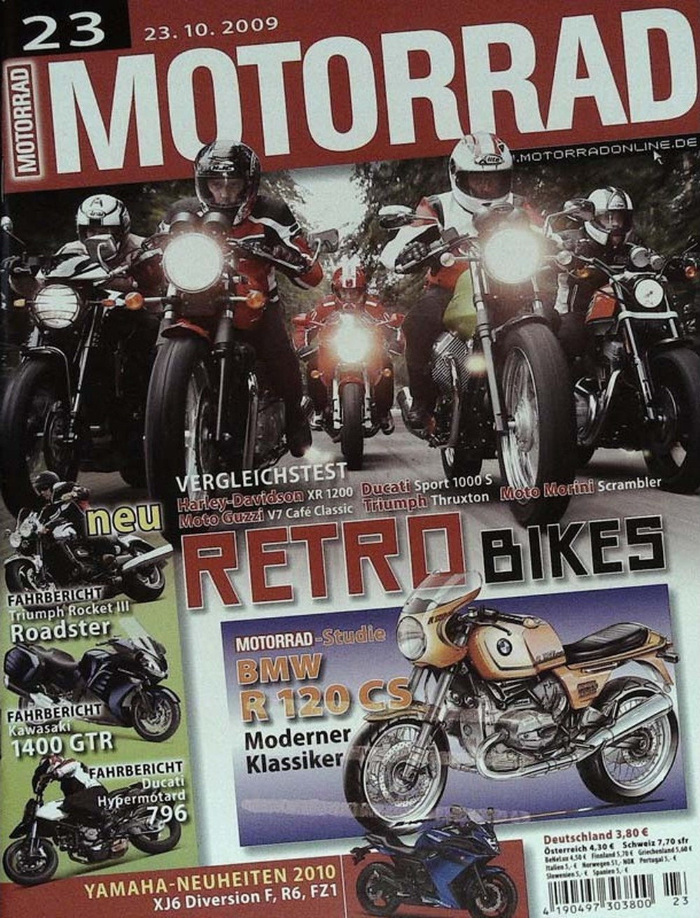 Motorrad Magazin Deutschland 2009-23 Harley-Davidson Ducati Moto Guzzi Triumph Moto Morini