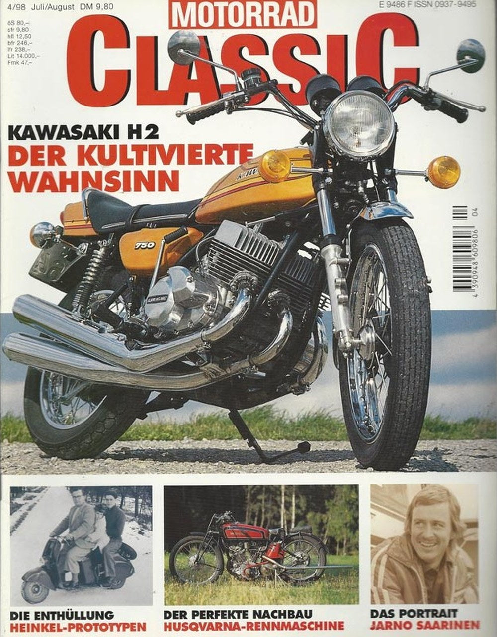 Motorrad Classic Magazin Deutschland 1998-04 Jarno Saarinen