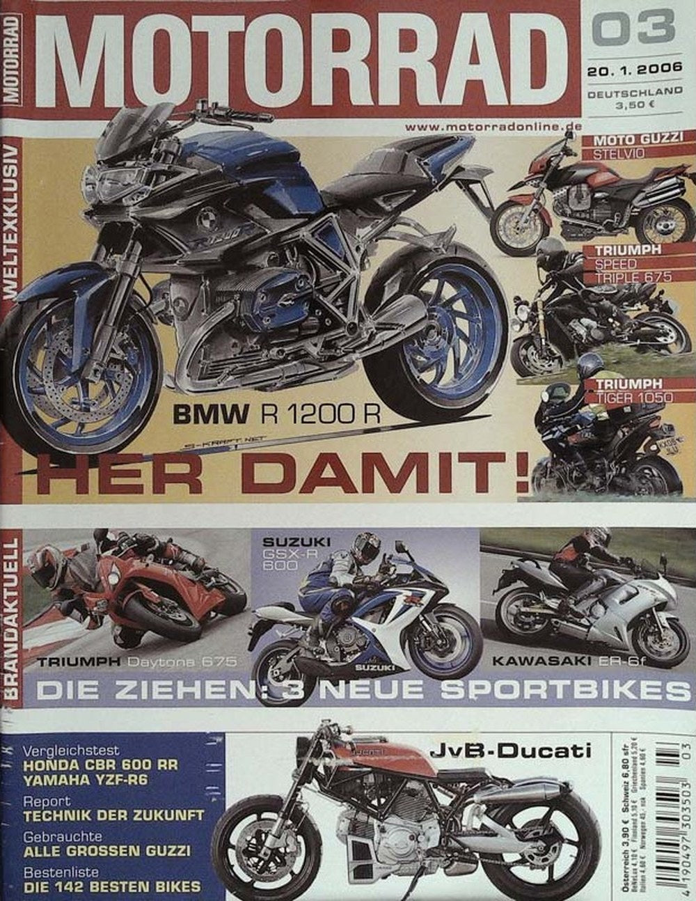 Motorrad Tijdschrift Duitsland 2006-03 Originele uitgave